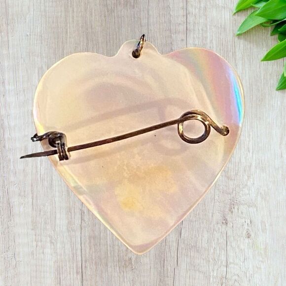 Vintage Mother of Pearl Sweetheart Pin Lois - Picture 6 of 9